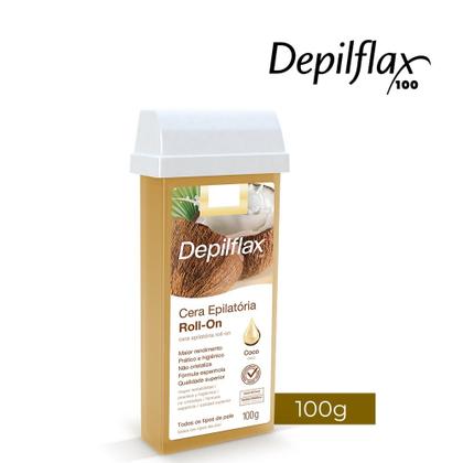 Imagem de Cera Refil Depilação Roll On Quente Depilflax Coco 100g