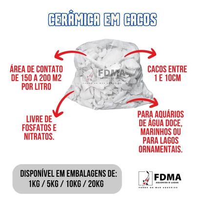 Imagem de Cerâmica Caco 10kg Mídia Biológica para Aquários e Lagos