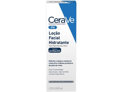 Imagem de CeraVe Loção Facial Hidratante PM Ultraleve Pele Normal a Seca Sem Perfume 52ml