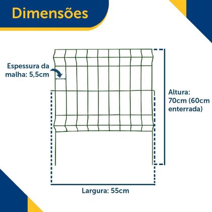 Imagem de Cerca Decorativa Jardim Arena 55x60 Cm Kit Com 40 Peças