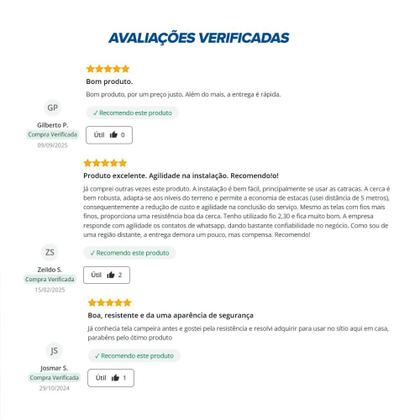 Imagem de Cerca Pronta Campeira de Arame Ovalado, Altura de 0,80m, Fios de aço 2,30mm, Malha 20x10cm, Rolo 50m