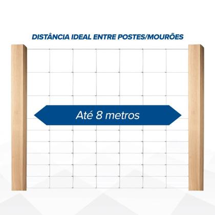 Imagem de Cerca Pronta Campeira de Arame Ovalado, Altura de 0,80m, Fios de aço 2,30mm, Malha 20x10cm, Rolo 50m