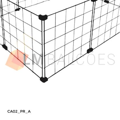 Imagem de Cercadinho Aramado Preto Para Pet - 0,60 X 0,60 X 0,30m