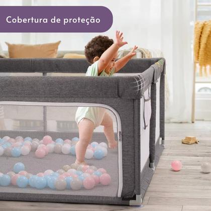 Imagem de Cercadinho Bebê Grande 180x150cm Chiqueirinho Infantil Cercado Proteção Segurança Portátil Criança