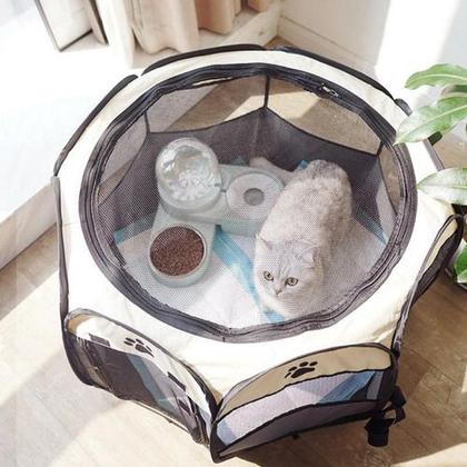 Imagem de Cercadinho Casinha Portátil Dobrável Pet Cães Gato Grande Gg