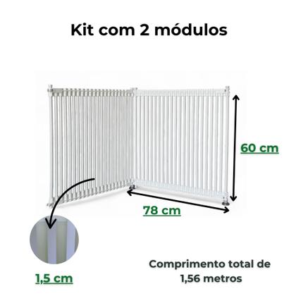 Imagem de Cercadinho em pvc 60 cm-kit 2 lados para cachorro pequeno porte