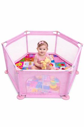 Imagem de Cercadinho para Bebê Dobrável Chiqueirinho Infantil Rister Baby Colorido com Tela Protetora Segurança Ideal para Casa ou Viagem Fácil Montagem