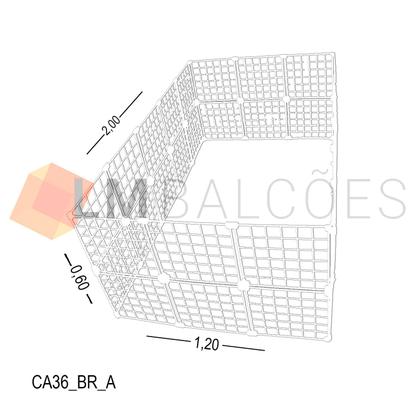 Imagem de Cercadinho Para Pet Tela Aramada  2,00 x 0,60 x 1,20 Branco