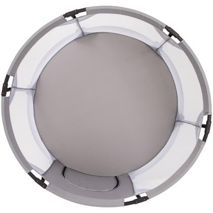 Imagem de Cercado Bebê ICI Kiddo Cinza Redondo Desmontável e Portátil