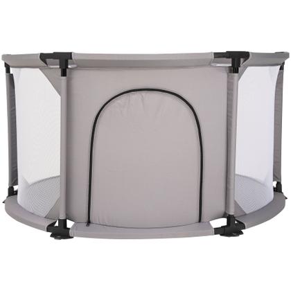 Imagem de Cercado Bebê ICI Kiddo Cinza Redondo Desmontável e Portátil