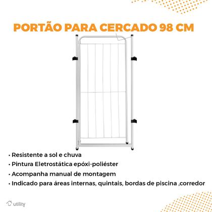 Imagem de Cercado Cachorro Caes Grande Portao 98x51cm Pet Dobravel