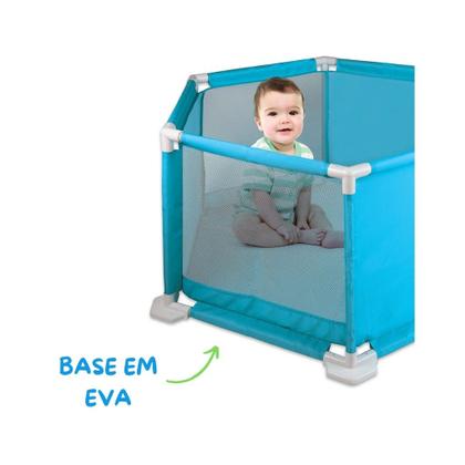 Imagem de Cercado Chiqueirinho Para Bebe Menino Azul Com Base Em E.v.a