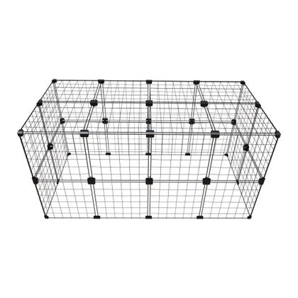 Imagem de Cercado Gaiola para Coelho Porquinho da Índia 60x120x60cm com Teto Preto Cachorro Pequeno Porte
