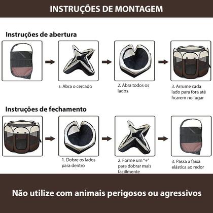 Imagem de Cercado Grande Casinha Pet Dobrável Portátil Cão Gato Rosa