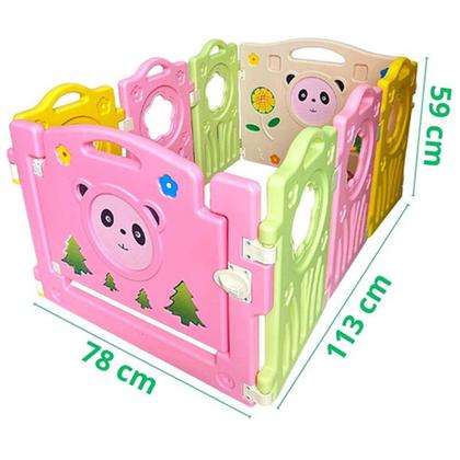 Imagem de Cercado Infantil Modular 113x78x59cm Chiqueirinho Plástico Portátil com Ventosa Brinqway Bw-287