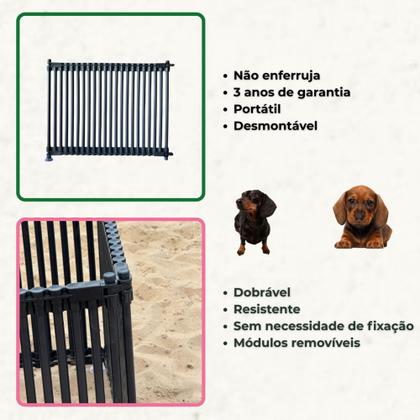 Imagem de Cercado multiuso em pvc-kit 2 módulos 80 preto
