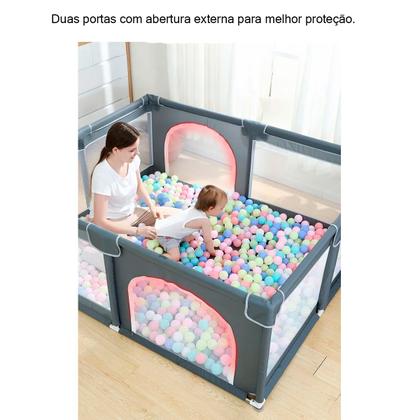 Imagem de Cercado Para Bebê Brincar Grande Infantil Cercadinho Chiqueirinho 180x150