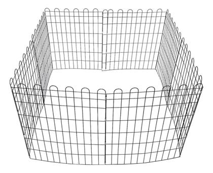 Imagem de Cercado Pet Cercadinho Grade Cachorro 8 Telas Móvel Cor Preto Metal Pet