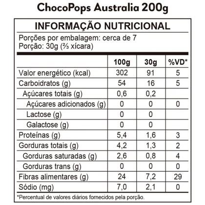 Imagem de Cereal Chocopops Australia Chocolate Refil 200g Harts Natural