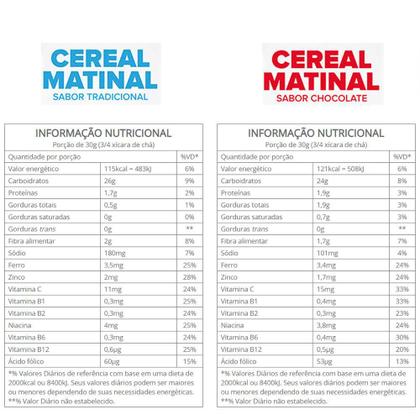 Imagem de Cereal Matinal Tradicional 200G + Cereal Choco 200G Vitalin