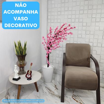 Imagem de Cerejeira Com Galho Curvo Cores Planta Artificial Sem Vaso