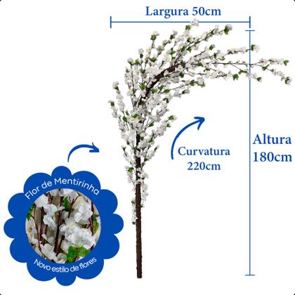 Imagem de Cerejeira Curvada Cores Árvore Artificial Sem Vaso