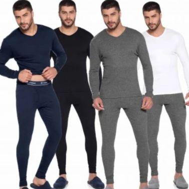 Imagem de Ceroula Masculina Canelada com punho inverno conforto minhocão 3003