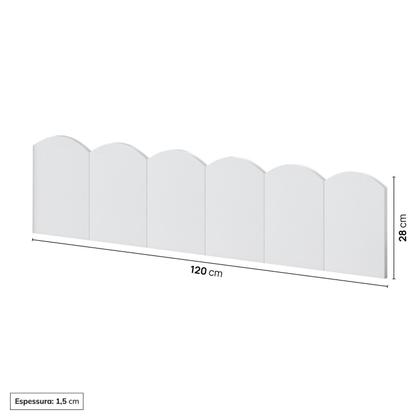 Imagem de Cerquinha Dupla 120cm para Cama Reversível New Garden Casatema MadeiraOriginals Branco