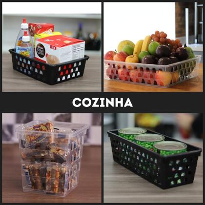 Imagem de Certo Organizador Extra Comprido 37x16,5 Maior Tamanho Branco Preto Rosa Transparente