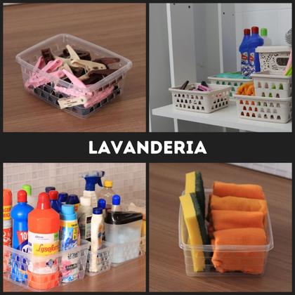 Imagem de Certo Organizador Extra Comprido 37x16,5 Maior Tamanho Branco Preto Rosa Transparente