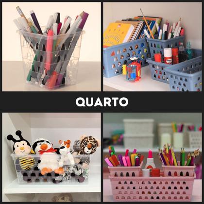 Imagem de Certo Organizador Extra Comprido 37x16,5 Maior Tamanho Branco Preto Rosa Transparente