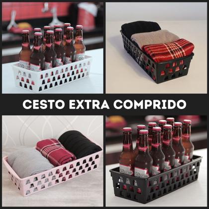 Imagem de Certo Organizador Extra Comprido 37x16,5 Maior Tamanho Branco Preto Rosa Transparente