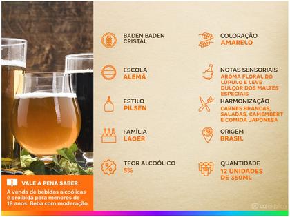 Imagem de Cerveja Baden Baden Cristal Lata 350 ml Pack com 6 Unidades