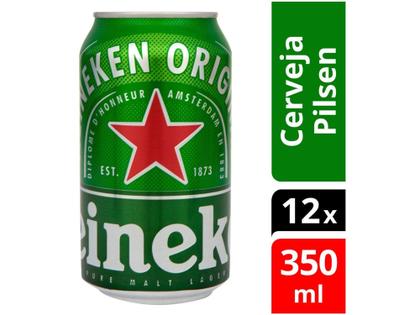 Imagem de Cerveja Heineken Premium Puro Malte Pilsen Lager - 12 Unidades Lata 350ml