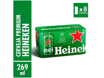 Imagem de Cerveja Heineken Puro Malte Lager 8 Unidades - Lata 269ml