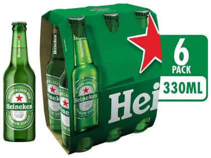 Imagem de Cerveja Heineken Puro Malte Pilsen Lager Premium - Long Neck 6 Garrafas de 330ml