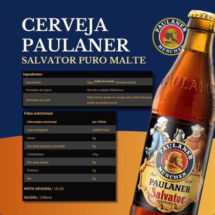 Cerveja Paulaner Salvator Puro Malte Alemã Garrafa 330ml Imagem de Cerveja Paulaner Salvator Puro Malte Alemã Garrafa 330ml