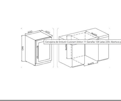 Imagem de Cervejeira de Embutir Cuisinart Arkton 11 Garrafas e 126 Latas Inox 220V