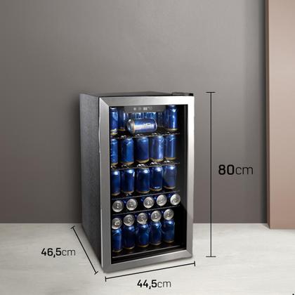 Imagem de Cervejeira Expositor Vertical HQ Vidro Duplo 100 Litros Inox HQ-100CEVPV