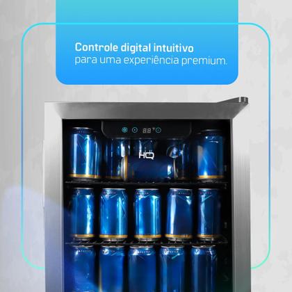 Imagem de Cervejeira Expositor Vertical HQ Vidro Duplo 100 Litros Inox HQ-100CEVPV