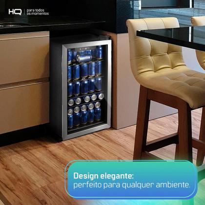 Imagem de Cervejeira Expositor Vertical HQ Vidro Duplo 100 Litros Inox HQ-100CEVPV