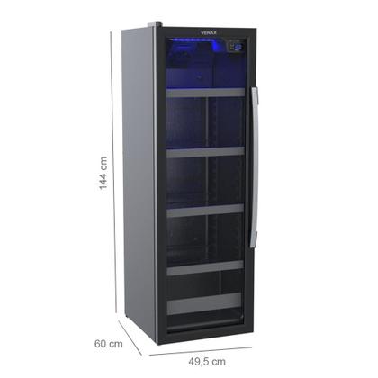 Imagem de Cervejeira Expositora 200L Blue Light Porta de Vidro Invertida EXPVQBL200PI 127V - Venax