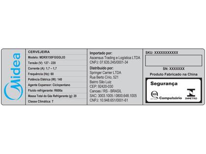 Imagem de Cervejeira Frost Free 82L Smart 3 em 1 Inverter Bivolt Midea