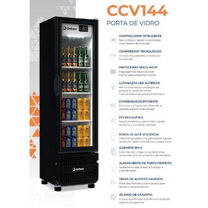 Imagem de Cervejeira Imbera 244 Litros Porta De Vidro Preto CCV144 110V