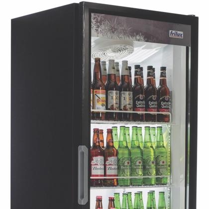 Imagem de Cervejeira Vertical Frilux 410 Litros Preto Porta de Vidro Aquecido 127V RF-013