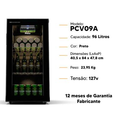 Imagem de Cervejeira Vertical Philco 96L 3 em 1 Cervejeira /Frigobar/Adega PCV09A - 127v