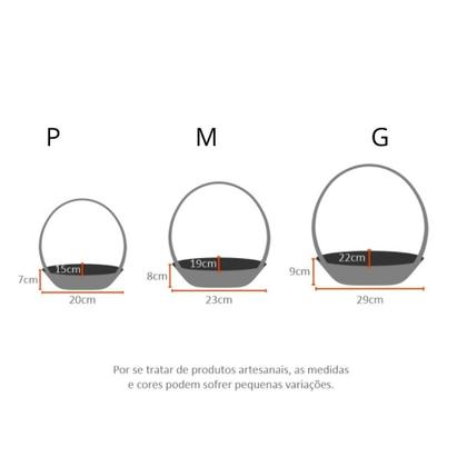 Imagem de Cesta Barquinha Com Alca Bambu Grande Cor 02