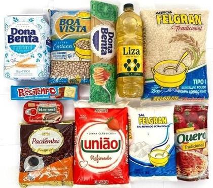 Imagem de Cesta Básica Completa - Alimentos Cruciais - 11 Itens