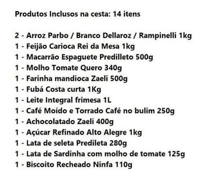 Imagem de Cesta Básica Completa Alimentos Essêncial Qualidade 14 Itens