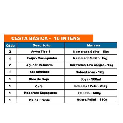 Imagem de Cesta Básica de Alimentos com 10 Itens de Alta Qualidade